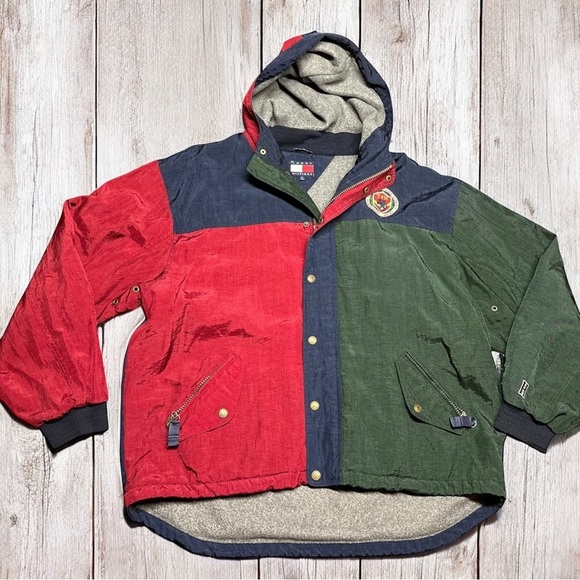 Tommy Hilfiger Other - Vintage 90s Tommy Hilfiger Athletic Gear Men’s XL Color Block Crest Jacket Coat